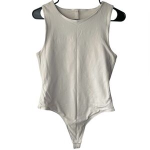 NWOT BABATON ARITZIA The Group cream thong-style sleeveless bodysuit medium new